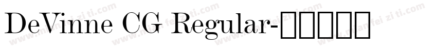 DeVinne CG Regular字体转换